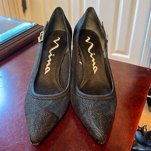 Gorgeous, black, sexy party shoes with high heels